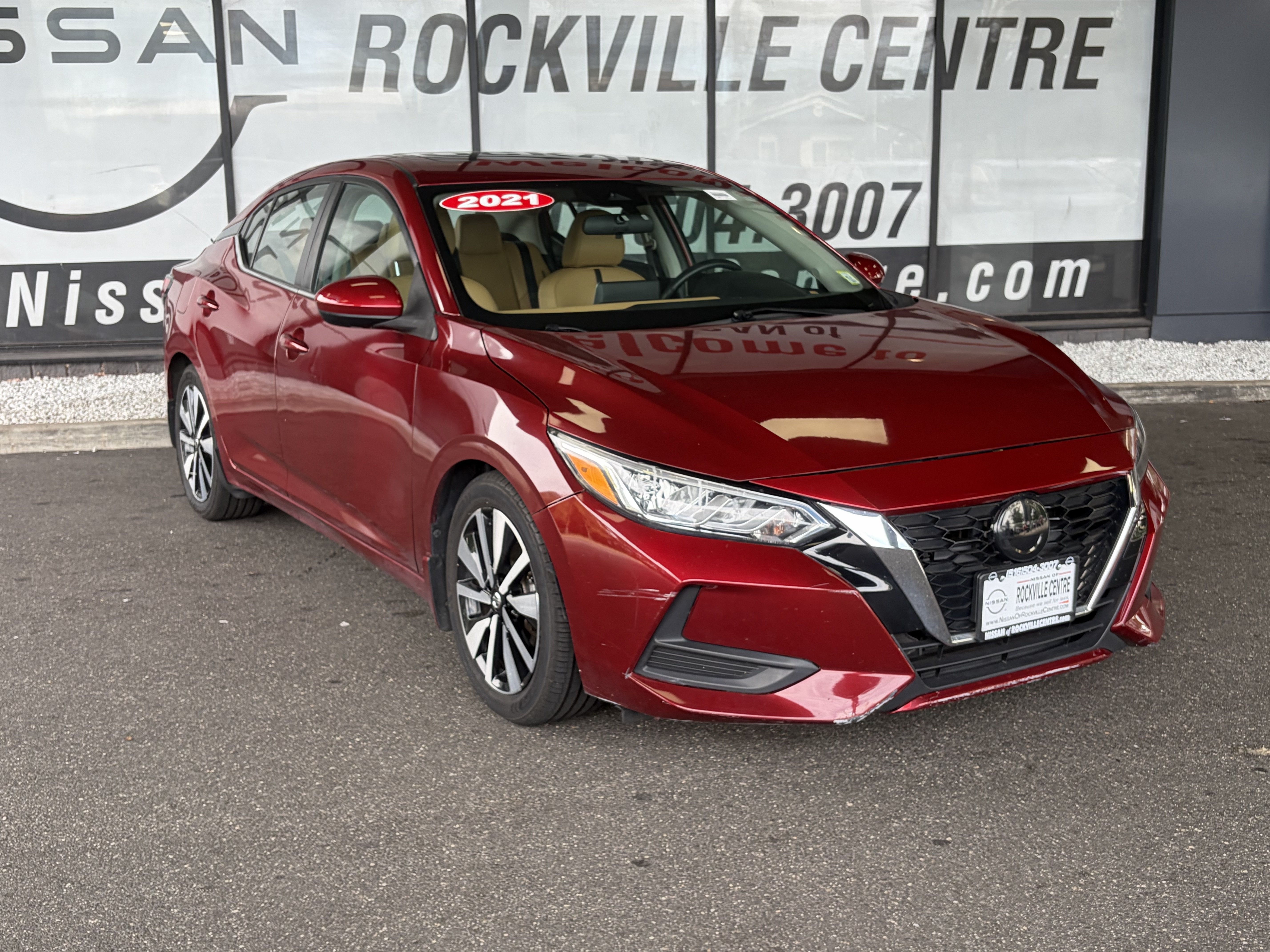 Used 2021 Nissan Sentra SV with VIN 3N1AB8CVXMY319098 for sale in Rockville Centre, NY