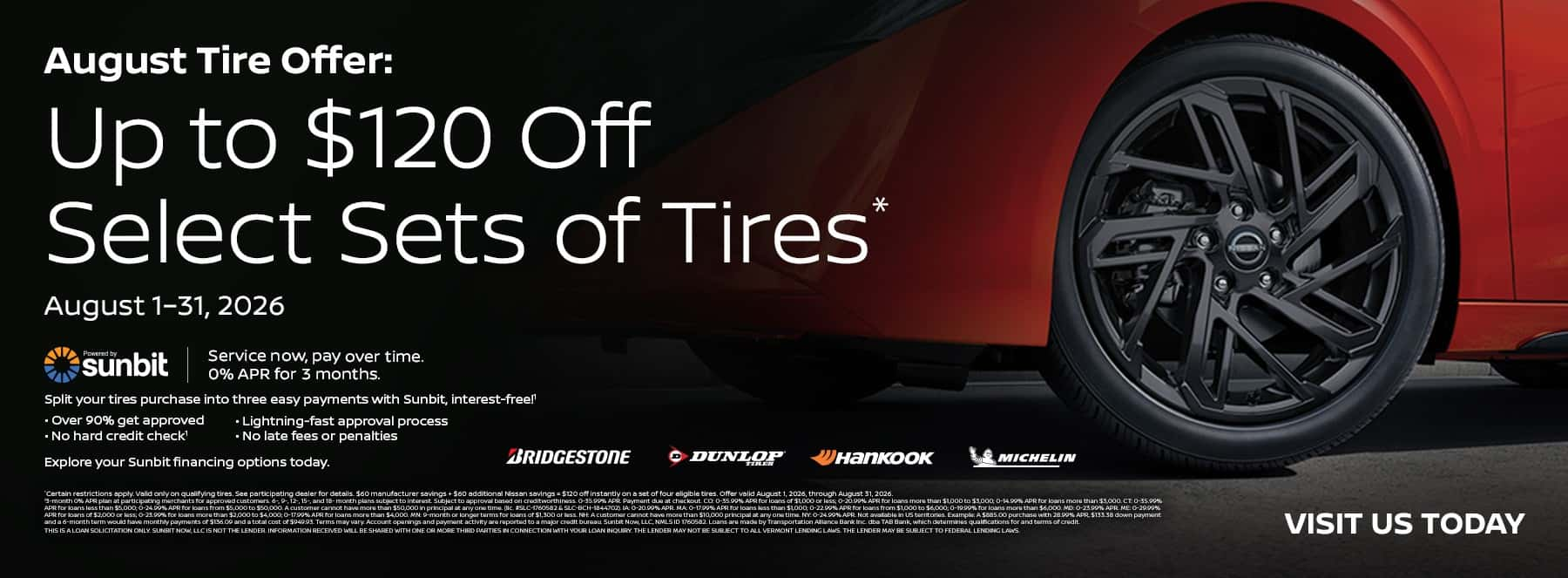 August Tire Offer at Nissan of Rockville Centre in Rockville Centre NY